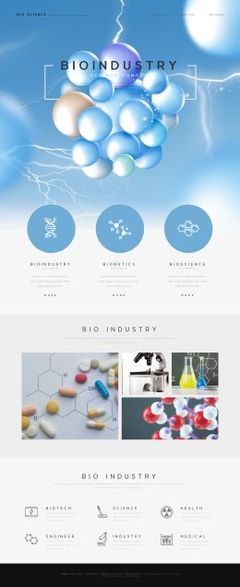生物科技研发基因药物实验医疗网页